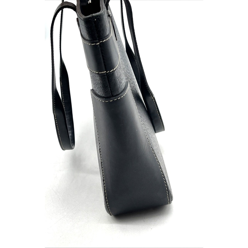 Authentic Gucci Pebbled Leather Tote Shoulder Bag Black GG Lining - Picture 13 of 16